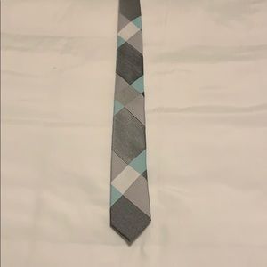 Penguin Skinny Blue Plaid Tie
